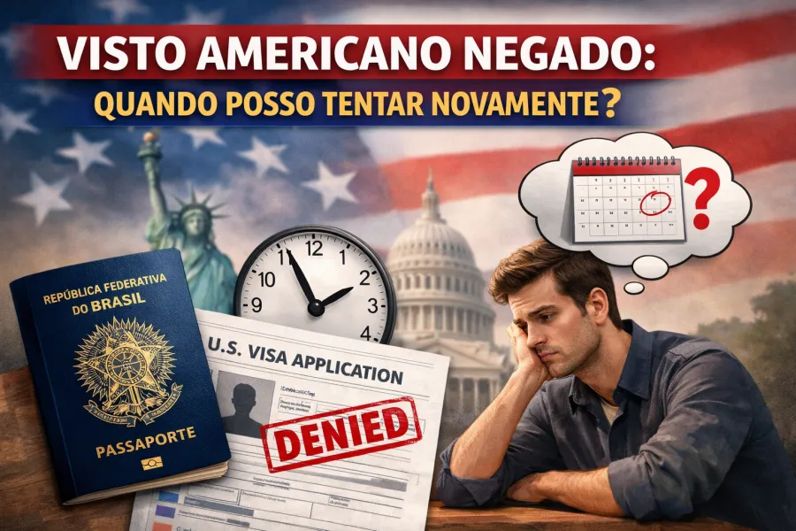 Imagem Visto Americano Negado Quando Posso Tentar Novamente